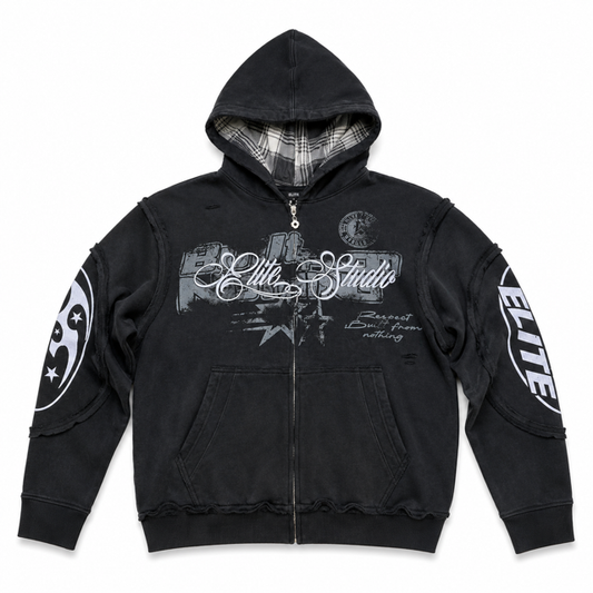 ELITE Embroidered Royal Men's Zip-Up (1133-D)