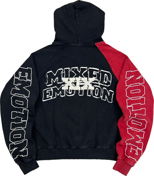 Mixed Emotion Red Splite Decision Hoodie
