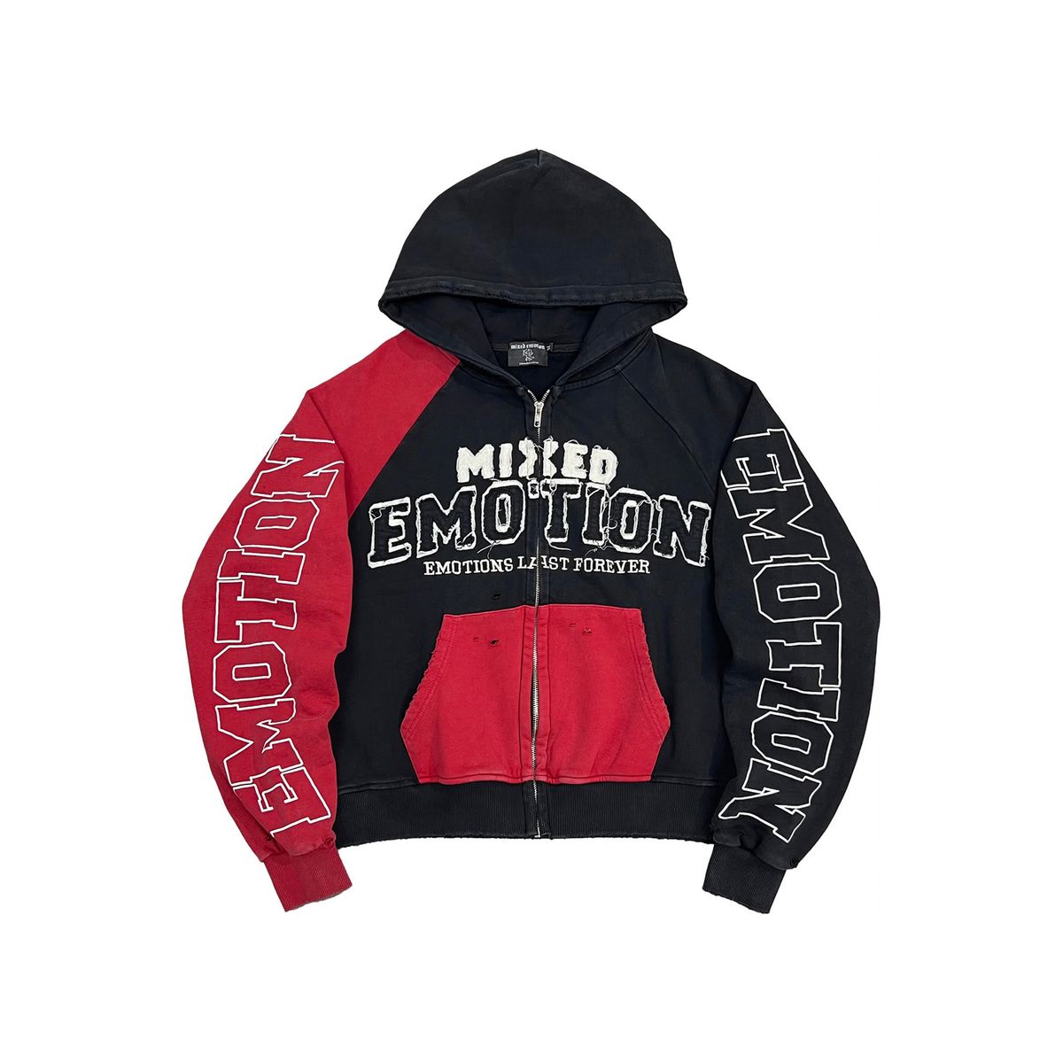Mixed Emotion Red Splite Decision Hoodie