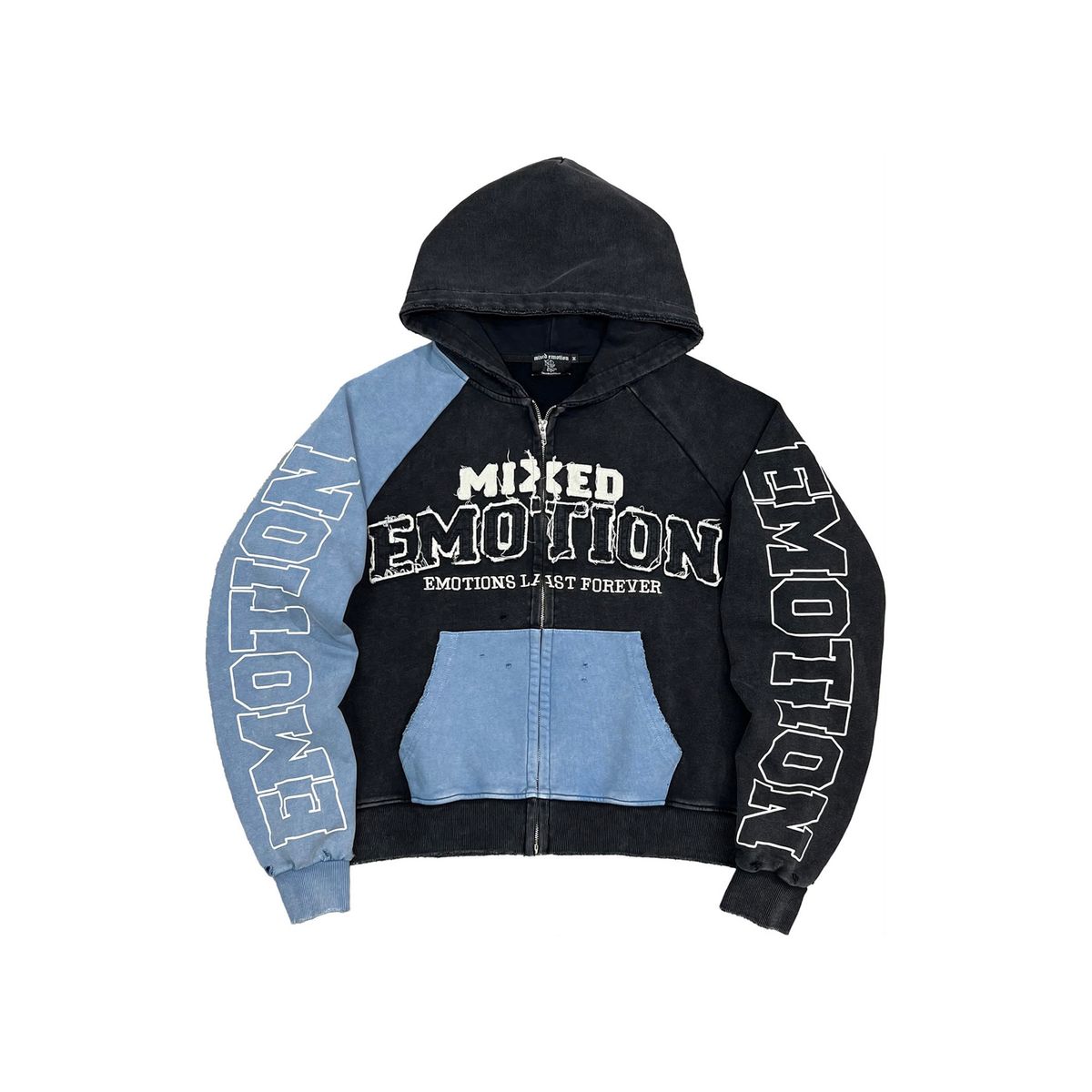 Mixed Emotion Blue Splite Decision Hoodie