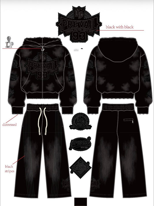 Legends Prevail Patched Sweatsuit - Black (208)