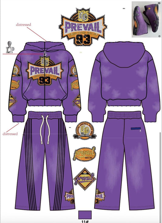 Legends Prevail Patched Sweatsuit - Purple (208)