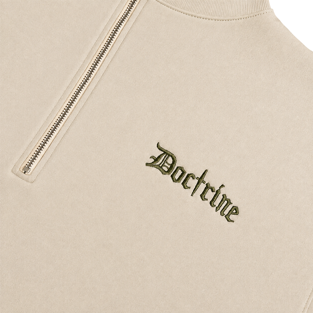 DOCTRINE QUARTER ZIP RACING CREW (DBC412) KHAKI