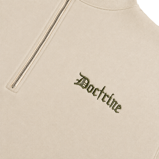 DOCTRINE QUARTER ZIP RACING CREW (DBC412) KHAKI