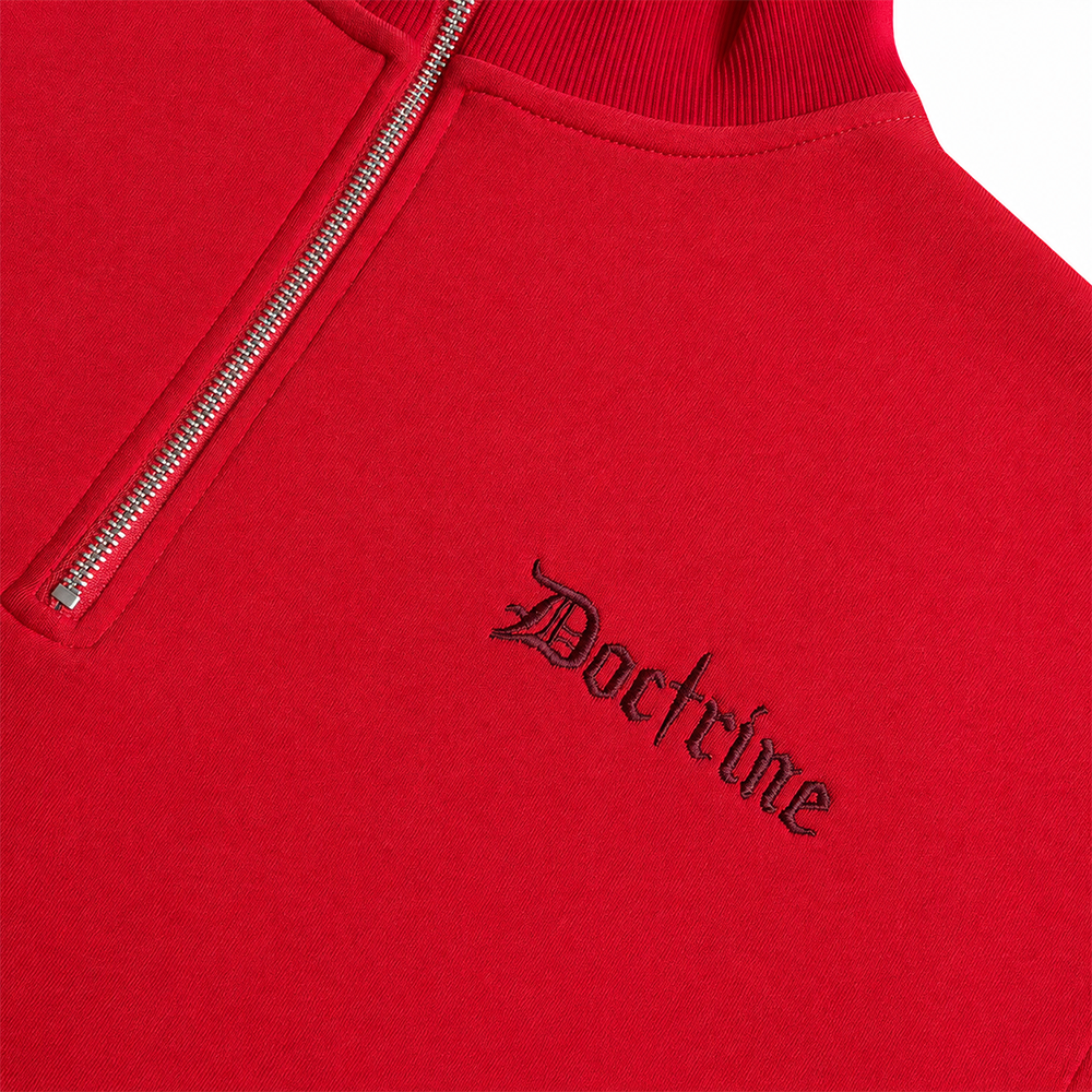 DOCTRINE QUARTER ZIP RACING CREW (DBC412) RED