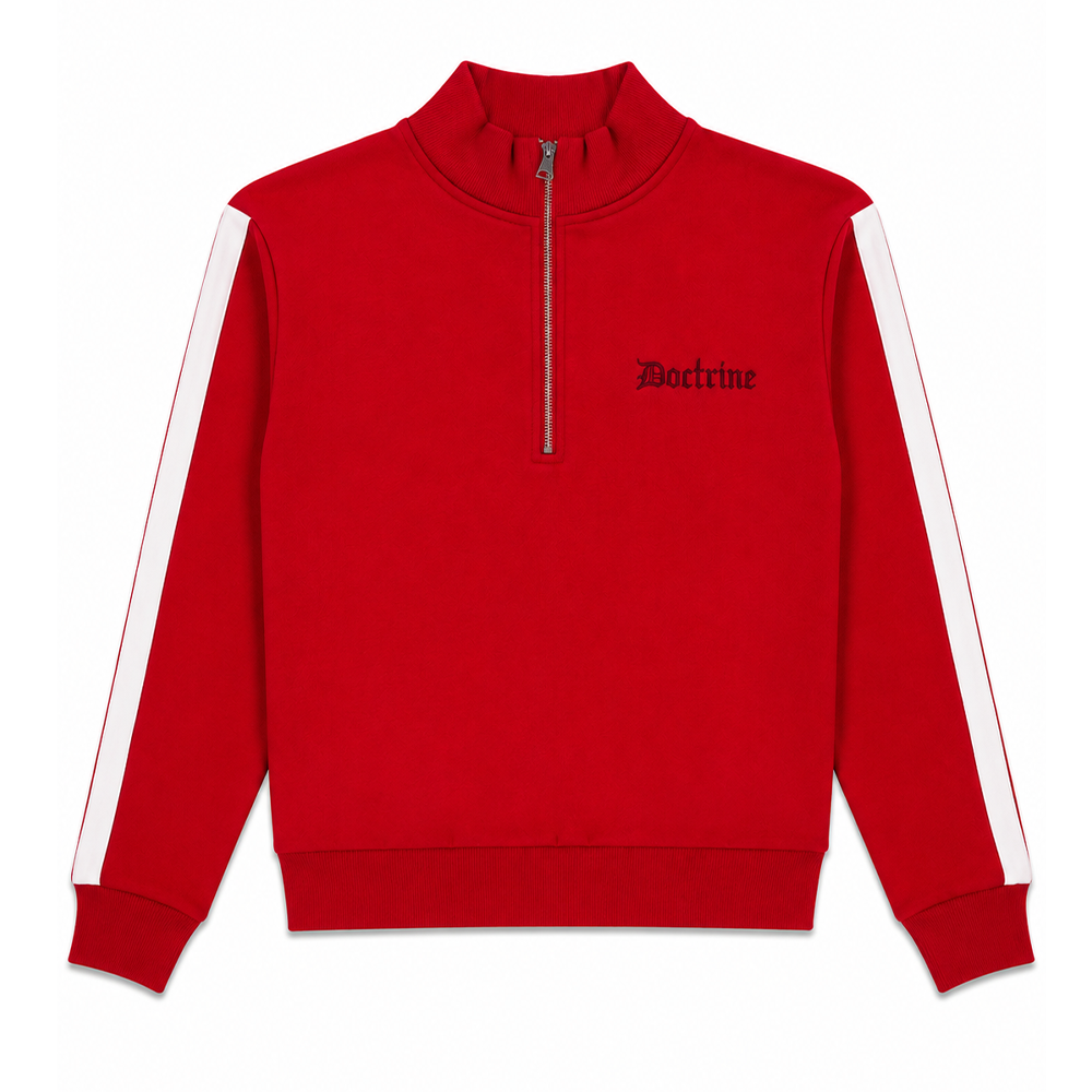DOCTRINE QUARTER ZIP RACING CREW (DBC412) RED