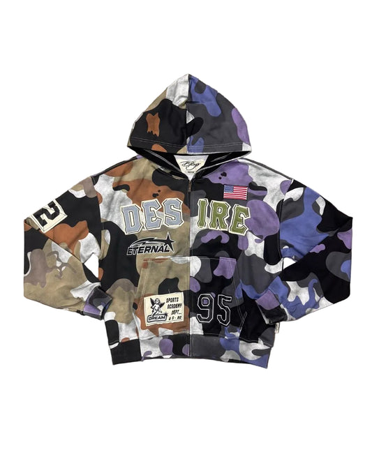BKYS "Desire" F.Terry Hoodie- Blue Camo