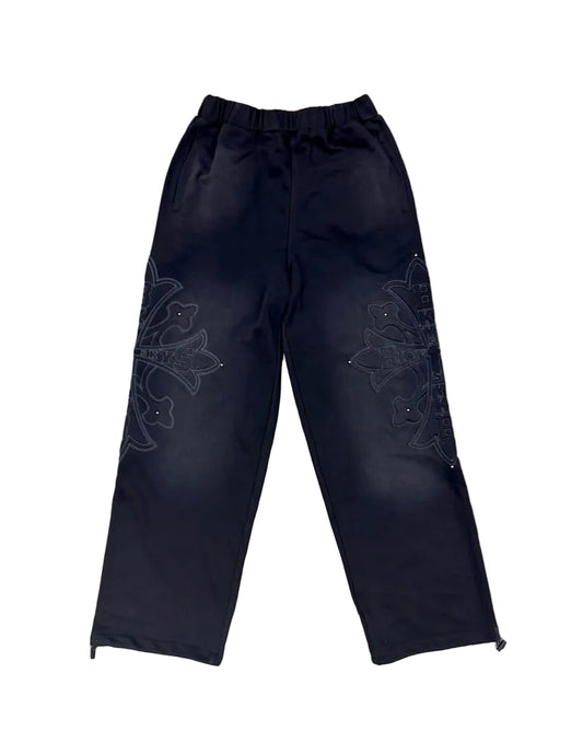BKYS "Cross" F.Terry long pants - Black