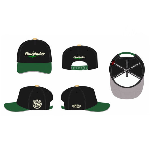 RoughPlay Black with Tan and Green SnapBack
