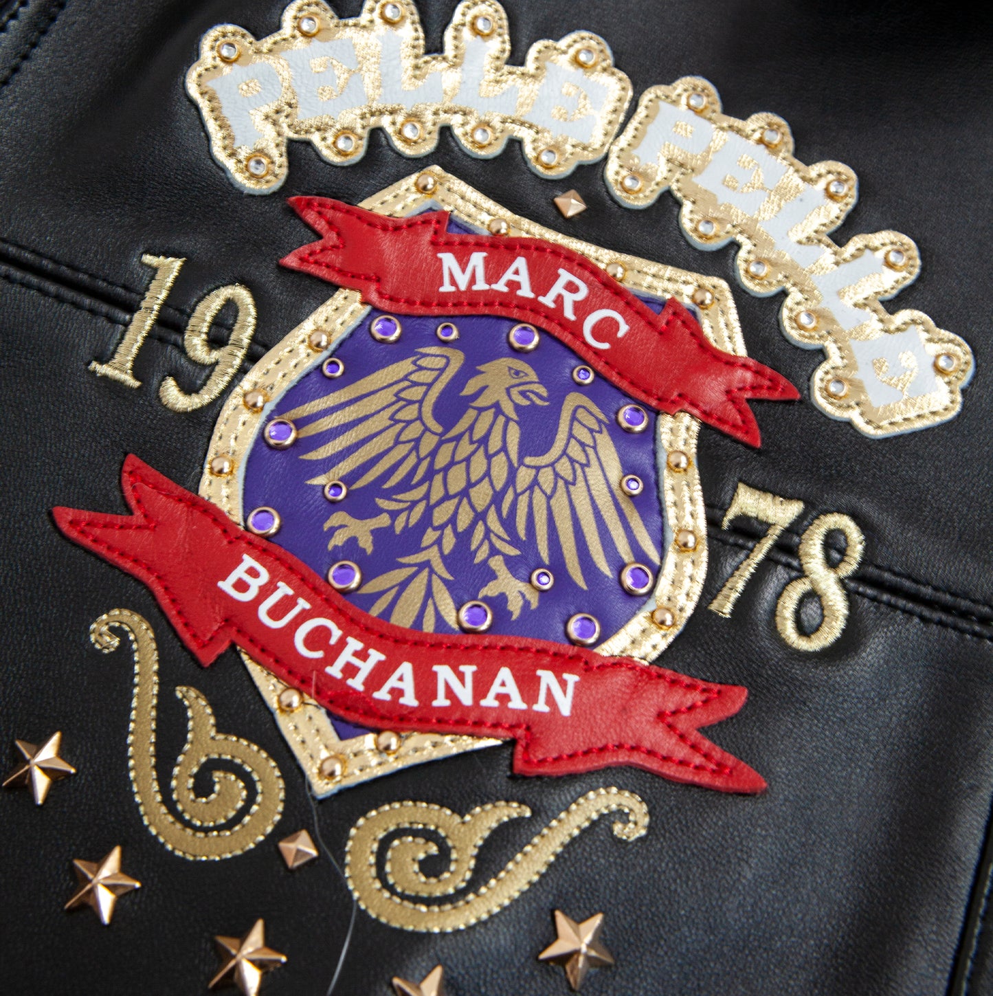 World Famous Pelle Jacket - Black/White/Purple/Gold Foil