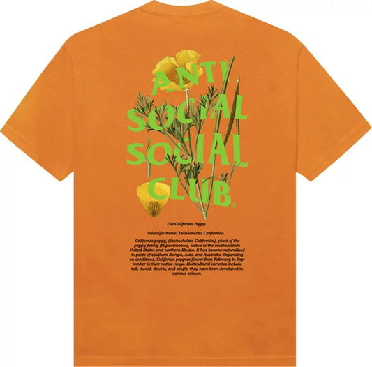 ANTI SOCIAL POPPY TEE "ORANGE"