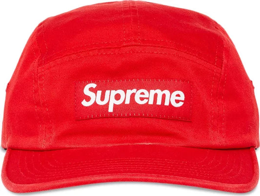 SUPREME WASHED CHINO TWILL CAMP CAP RED