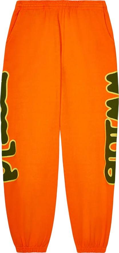 SP5DER  ORANGE BELUGA SWEATPANTS 'ORANGE'