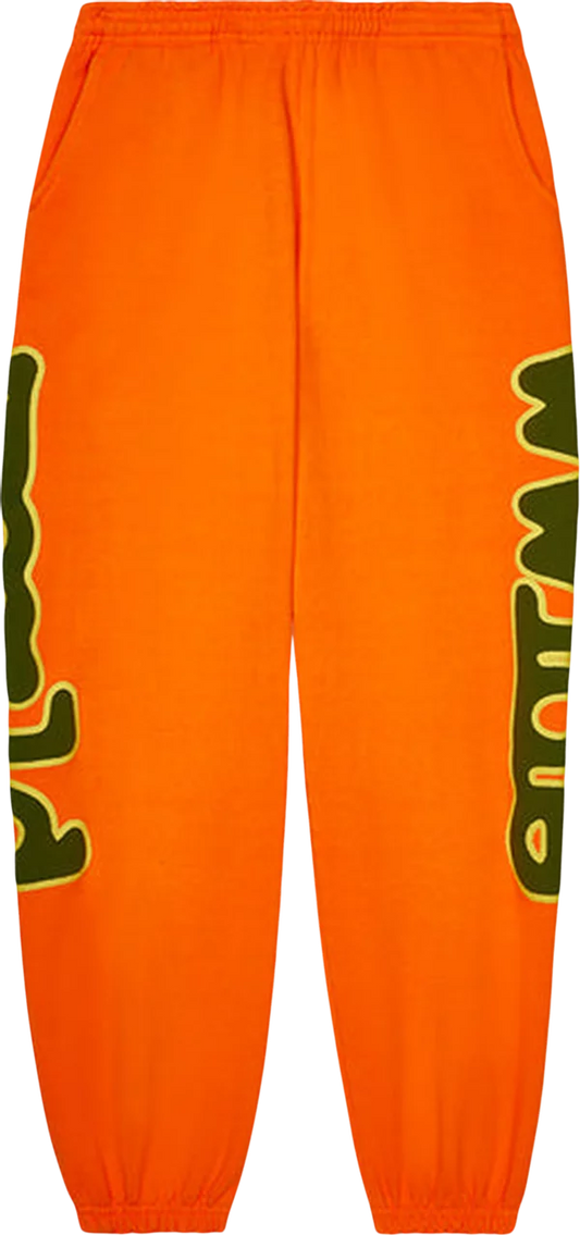 SP5DER  ORANGE BELUGA SWEATPANTS 'ORANGE'