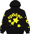 SP5DER  BELUGA  HOODIE 'ONYX/YELLOW'