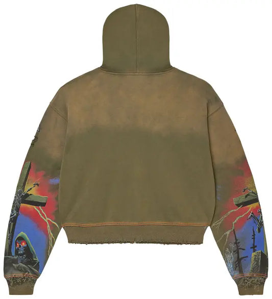 VALE FOREVER DAMNED BIG ZIP UP [OLIVE]