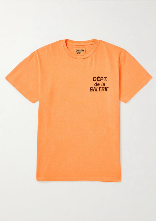 GALLERY DEPT. Logo-Print Cotton-Jersey T-Shirt-ORANGE