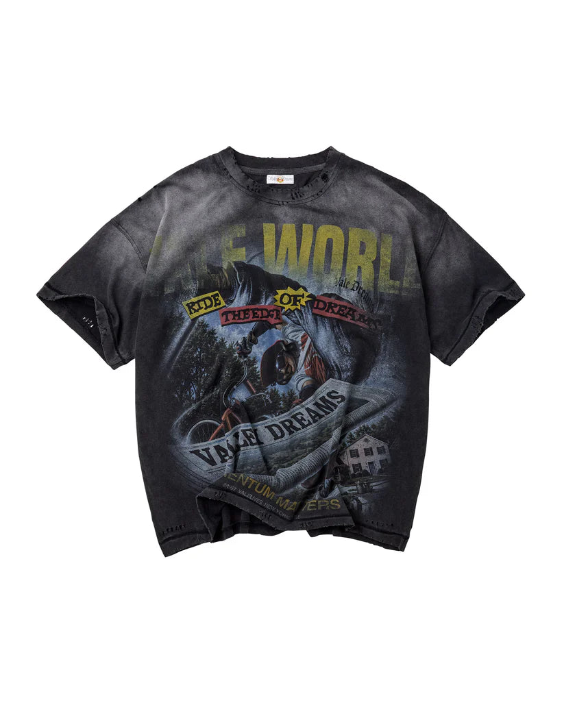Vale Forever NEWSPAPER TEE BLACK