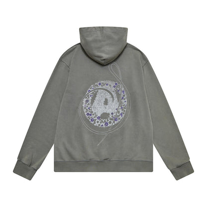 ALMOST SOMEDAY WREATH HOODIE C9-43-VINTAGE GREY