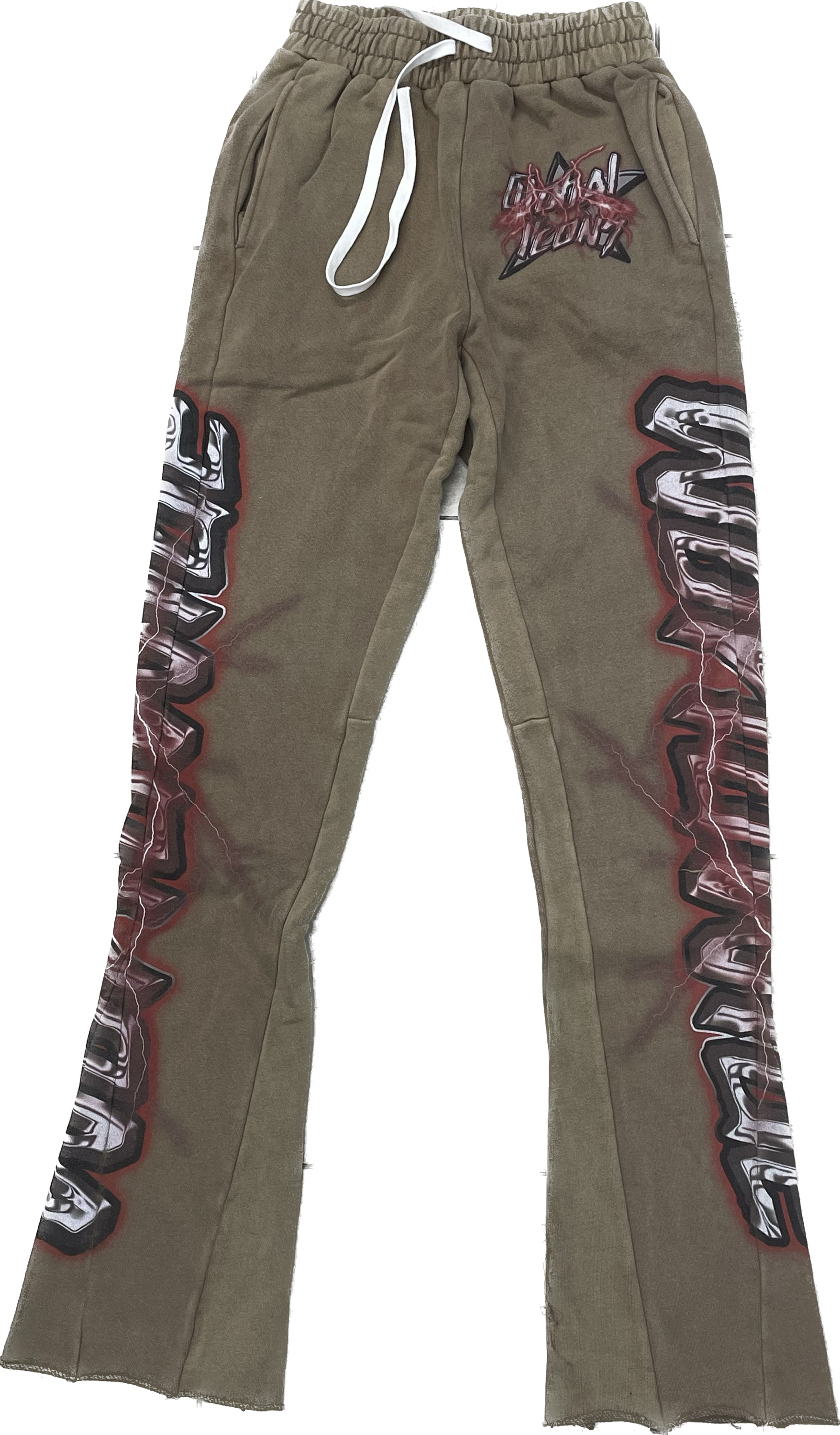 GLOBAL ICONS FLARE SWEATS- BROWN
