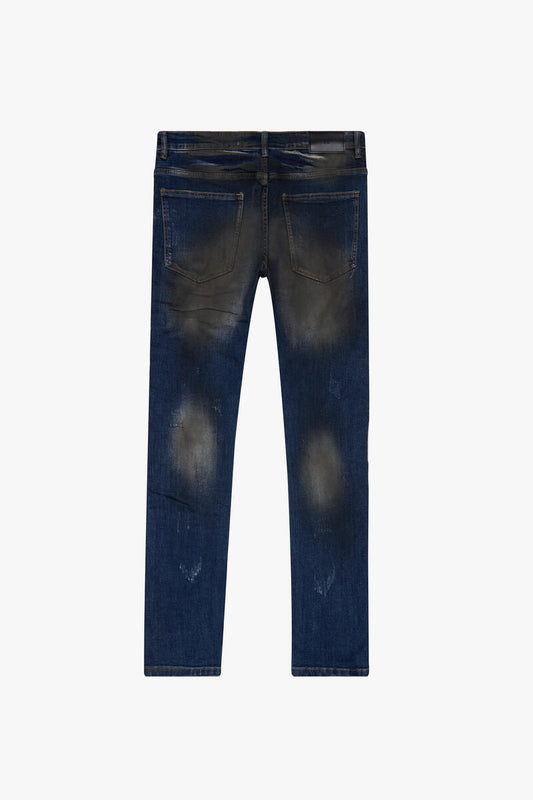 “ARCHERY” SKINNY DENIM - DK. BLUE WASH (VLBS6044)