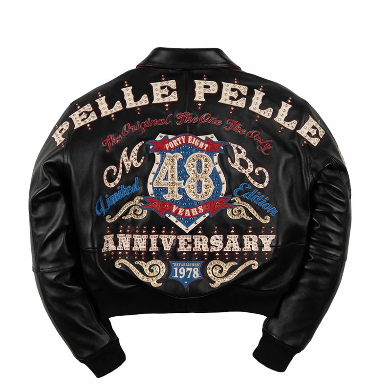 Pelle Pelle Unrivaled Anniversary Womens Jacket *Studs & Rhinestone* (326-37607-BCR)