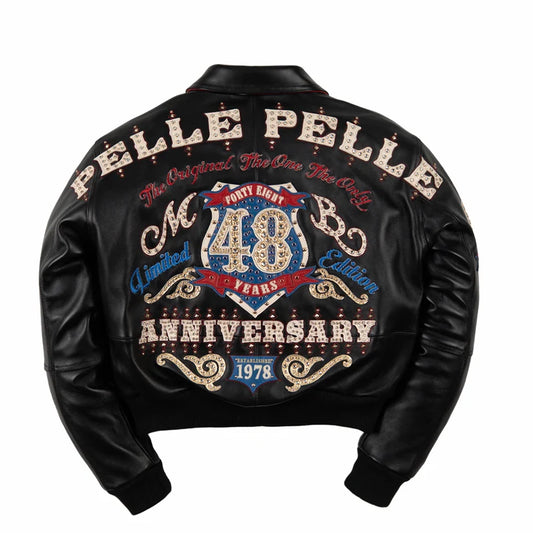 Pelle Pelle Unrivaled Anniversary Womens Jacket *Studs & Rhinestone* (326-37607-BCR)