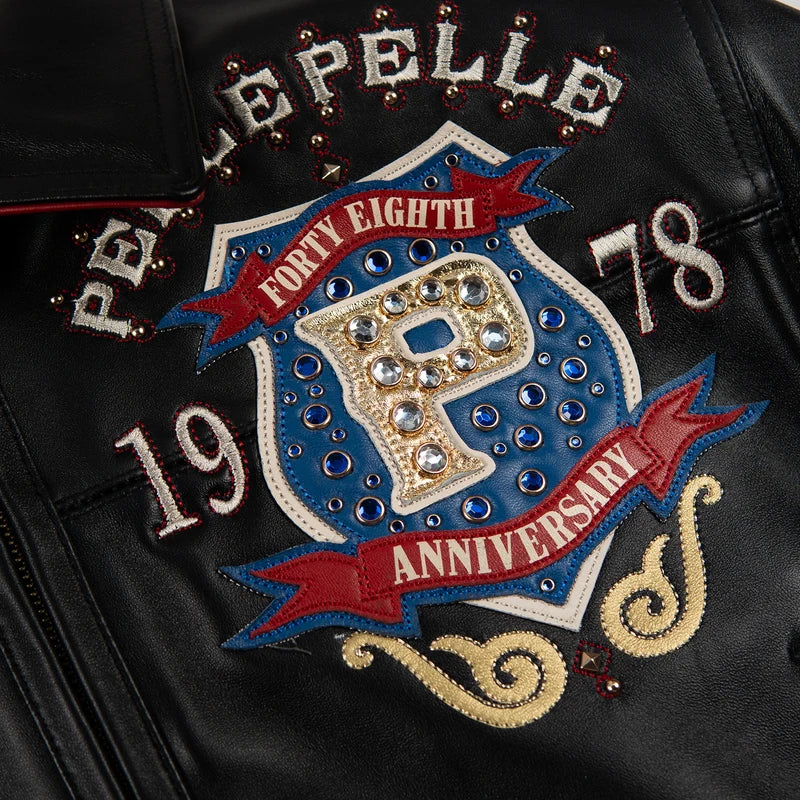 Pelle Pelle Unrivaled Anniversary Womens Jacket *Studs & Rhinestone* (326-37607-BCR)