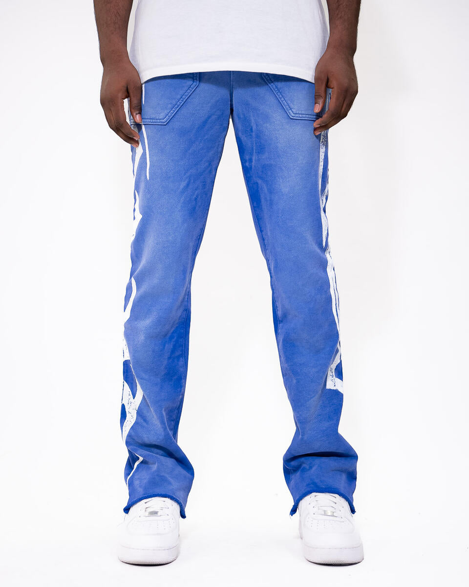 GOLDEN DENIM THE LOUNGE STACKED -OSHU (VINTAGE ROYAL BLUE) GDSPQS124-08