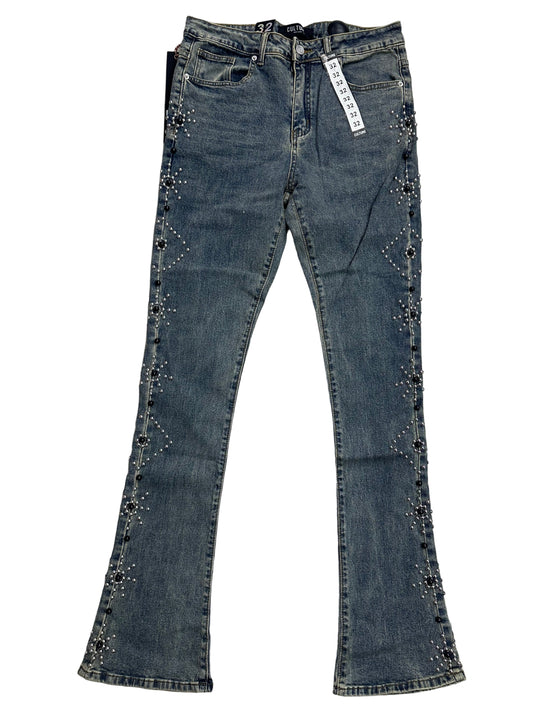 CULTURE STACKED JEANS ASH BLUE (811-2)
