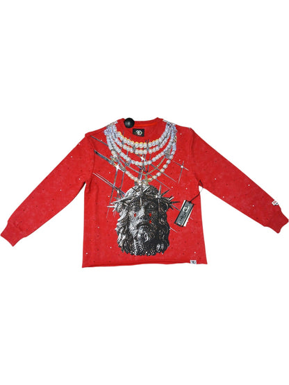 FROST SINNERS WELCOME CREWNECK F4121 (RED)