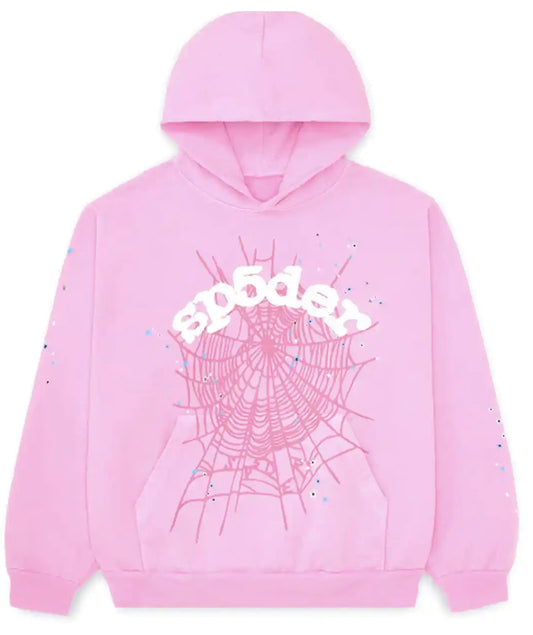 SP5DER WORLDWIDE OG WEB PINK HOODIE