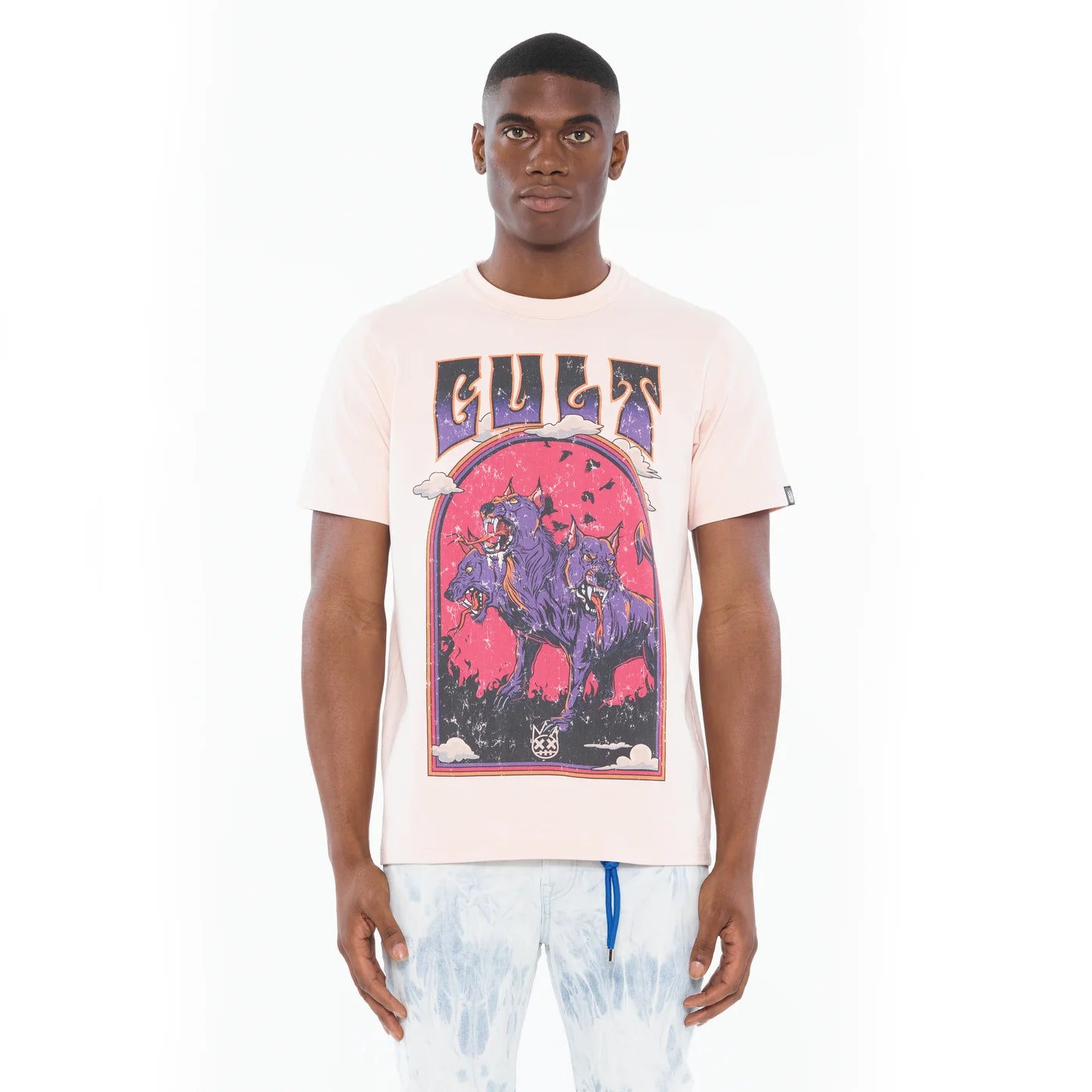 CULT SHORT SLEEVE CREW NECK TEE "ORTHRUS" (625A4-K43A)