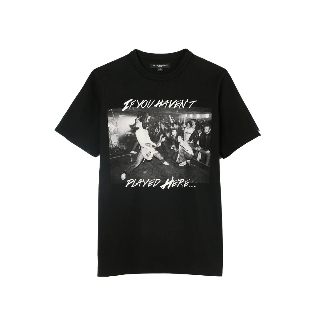 CULT SHORT SLEEVE CREW NECK TEE "PLAY HERE" (625A5-K79A)