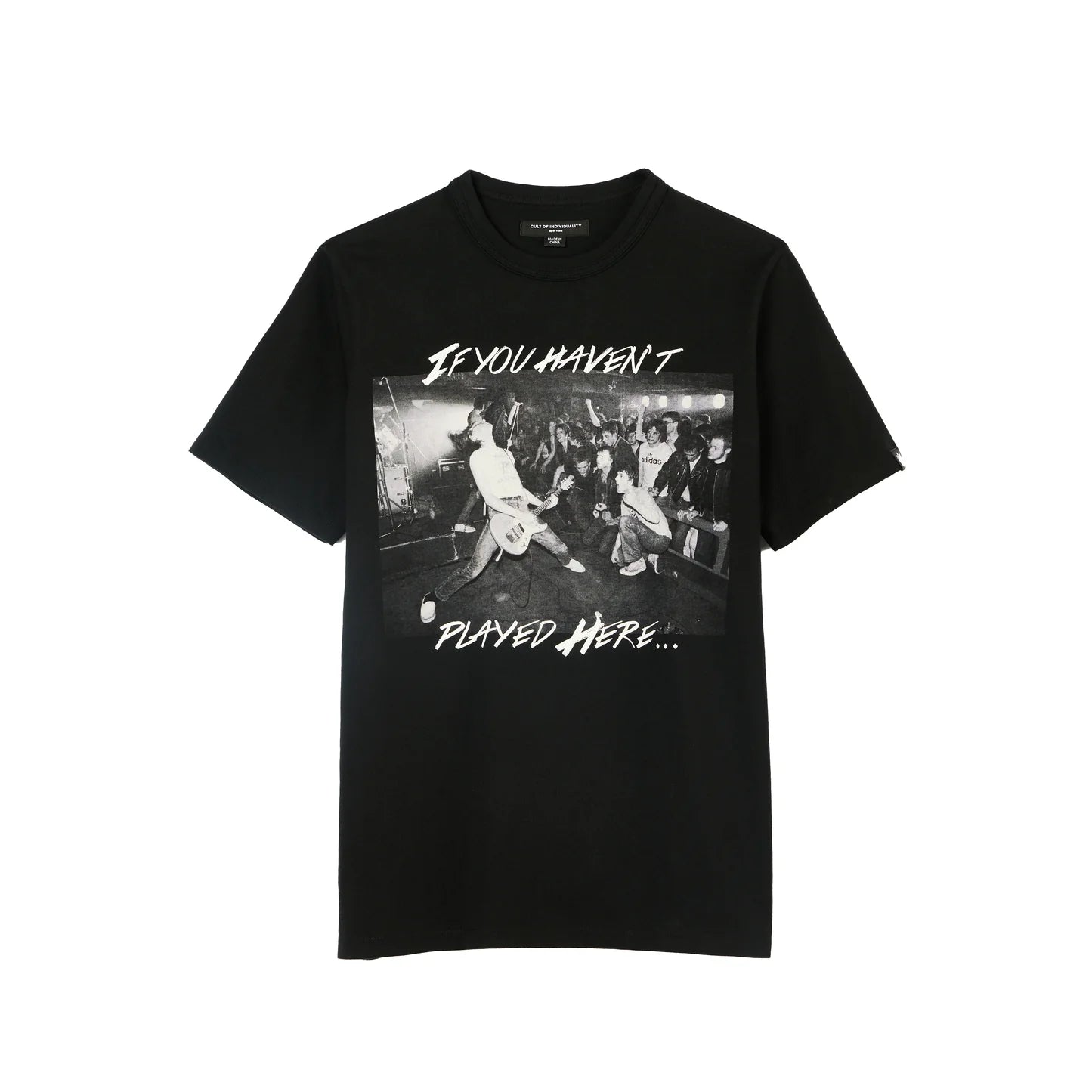 CULT SHORT SLEEVE CREW NECK TEE "PLAY HERE" (625A5-K79A)