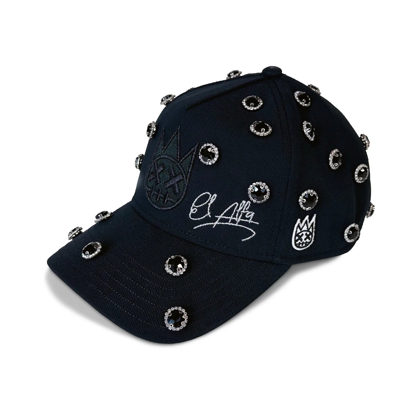 CULT X EL ALFA LOGO CRYSTAL 5 PANEL A FRAME TRUCKER HAT (625BC-CH113A)