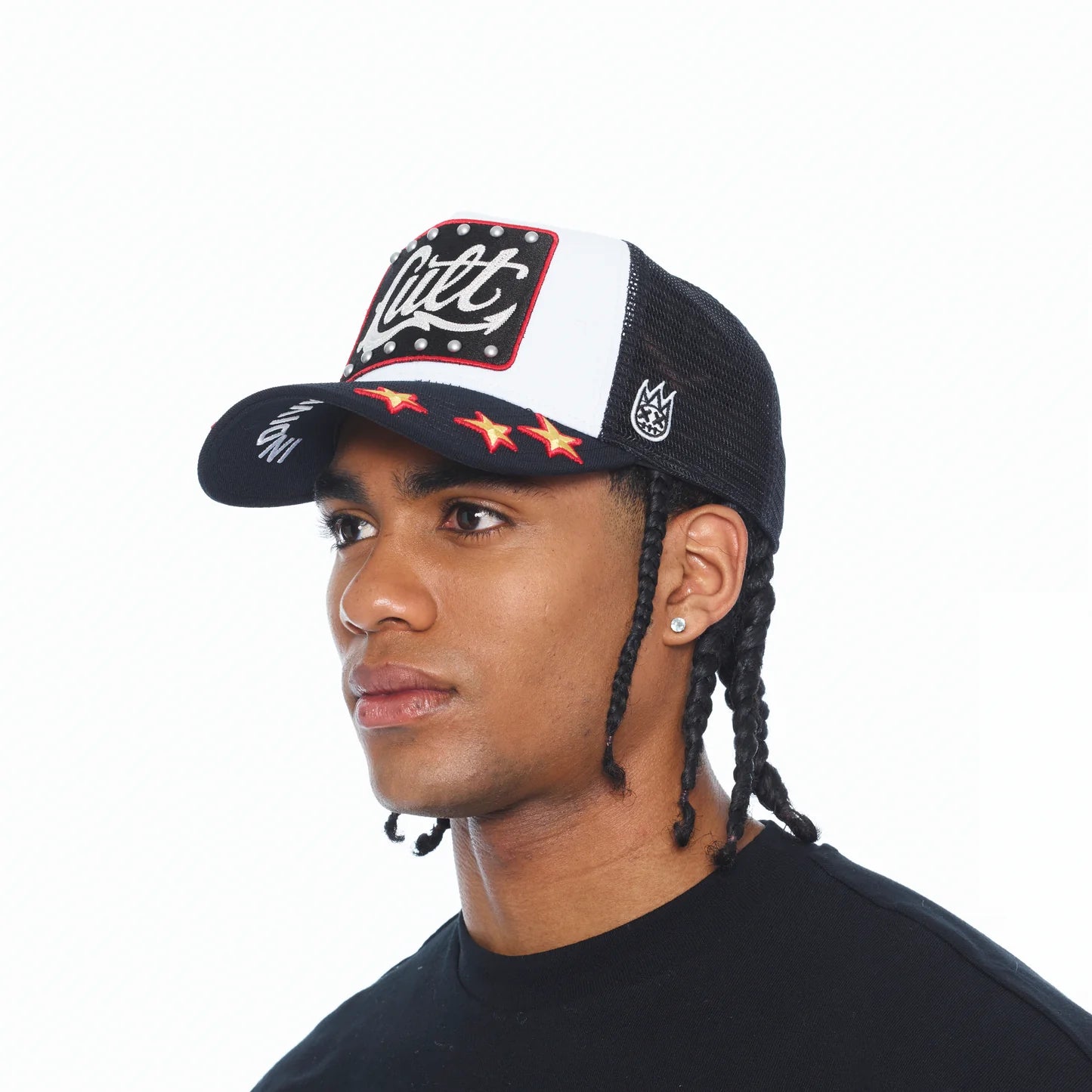CULT MESH BACK TRUCKER CURVED VISOR " STARS" (626BC-CH48A)