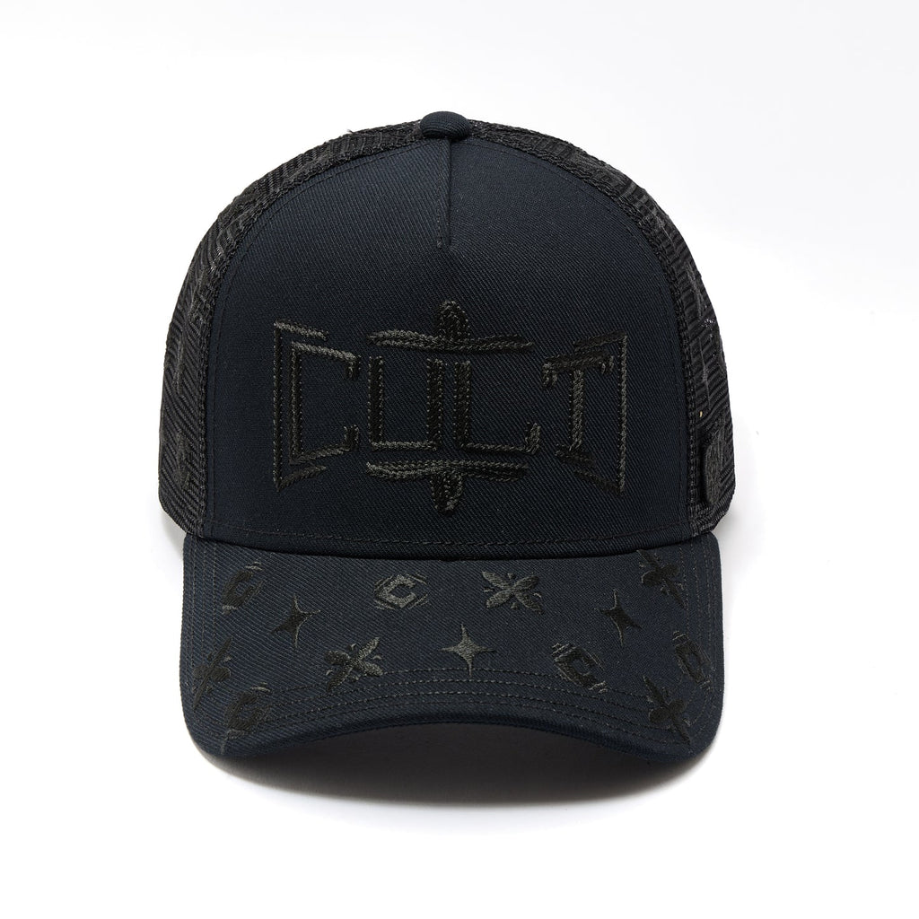 CULT MESH BACK TRUCKER CURVED VISOR " ROPE LOGO" (626BC-CH49A)