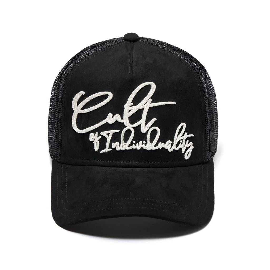 CULT MESH BACK TRUCKER CURVED VISOR " GRASSHOPPER EMB HAT " (626BC-CH64A)