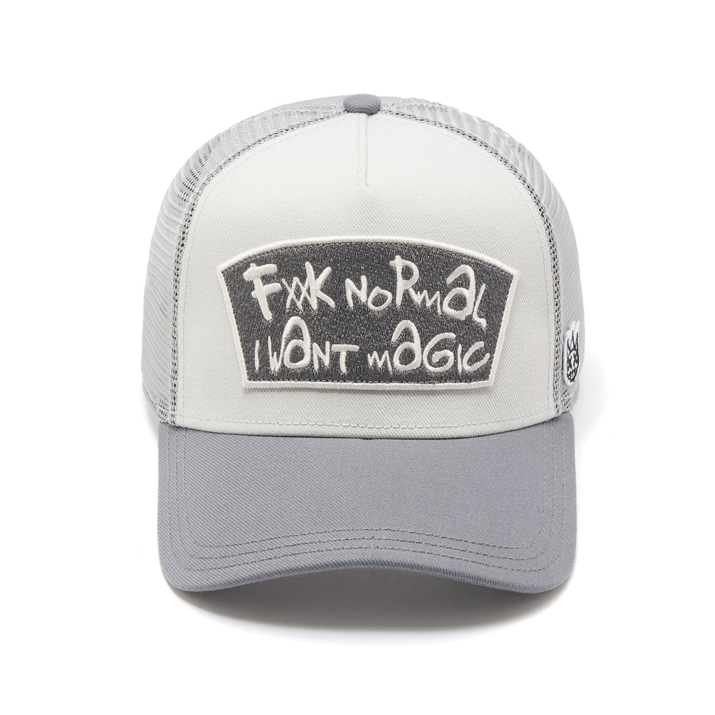 CULT MESH BACK TRUCKER CURVED VISOR " FXXK NORMAL , I WANT MAGIC " (626BC-CH67A)
