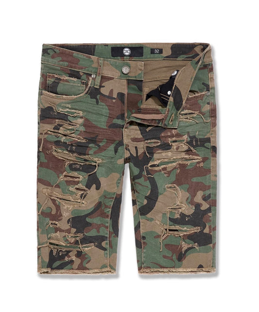 JORDAN CRAIG VINTAGE CAMO SHORTS WITH SHREDS (J3228SC)
