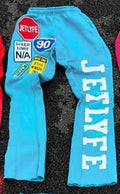 JETLYFE Multi Logo Patch Joggers-AQUA