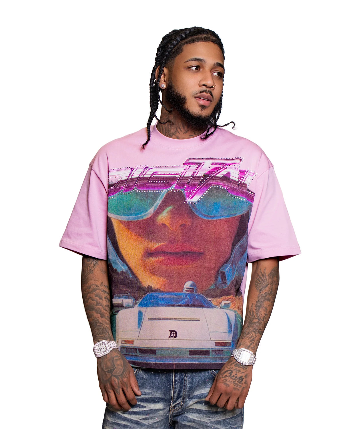DIGITAL HAUS PINK SUNSET DIGITAL T-SHIRT