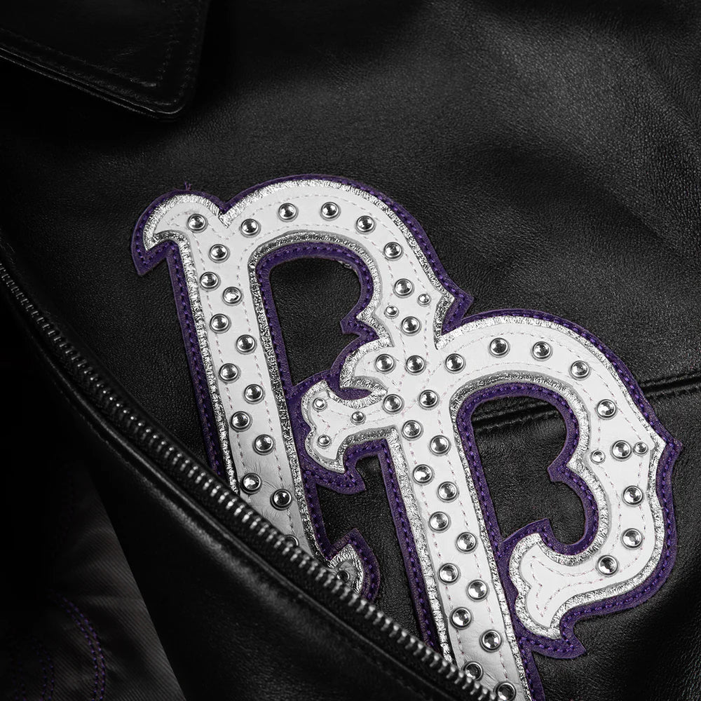 World Famous Pelle Jacket - Black/White/Purple/Gold Foil