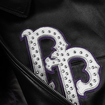 World Famous Pelle Jacket - Black/White/Purple/Gold Foil