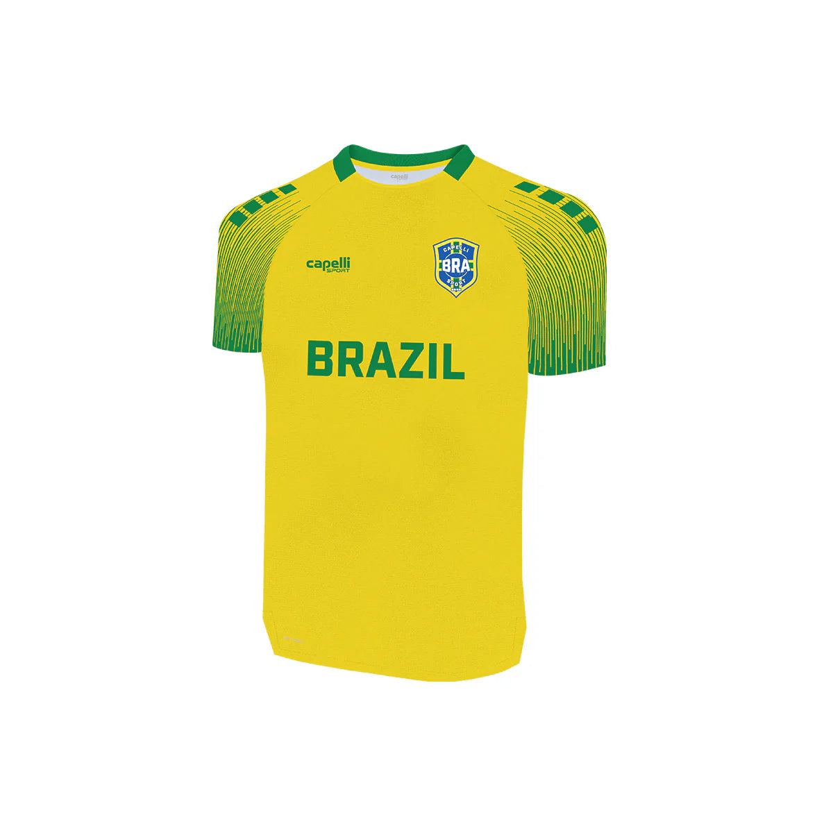 BRAZIL HOME MET LINES SOCCER JERSEY