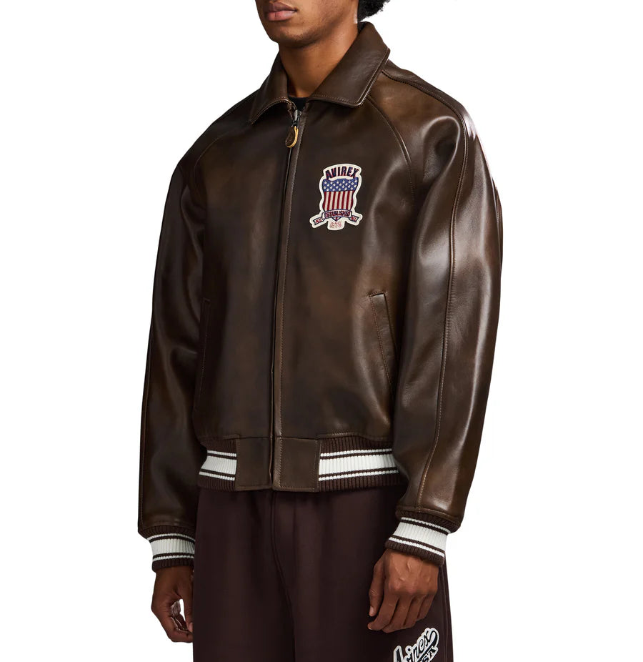 AVIREX ICON JACKET AVF25IO21-905 VINTAGE BROWN