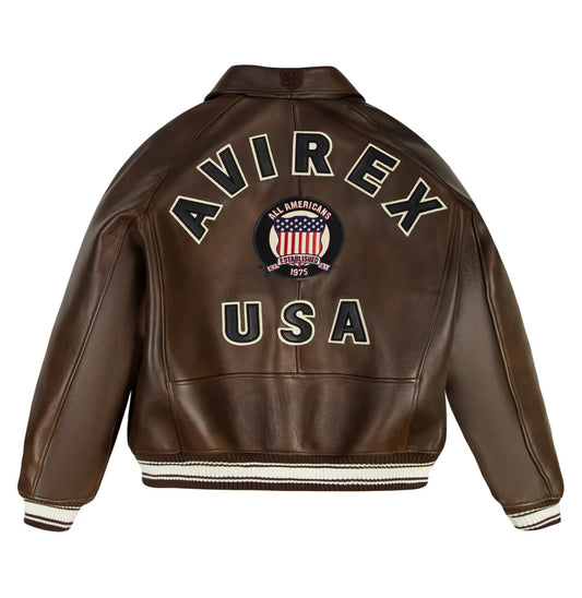 AVIREX ICON JACKET AVF25IO21-905 VINTAGE BROWN