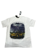 NEW MANNERS ELECTRIC WHITE RHINESTONE TEE