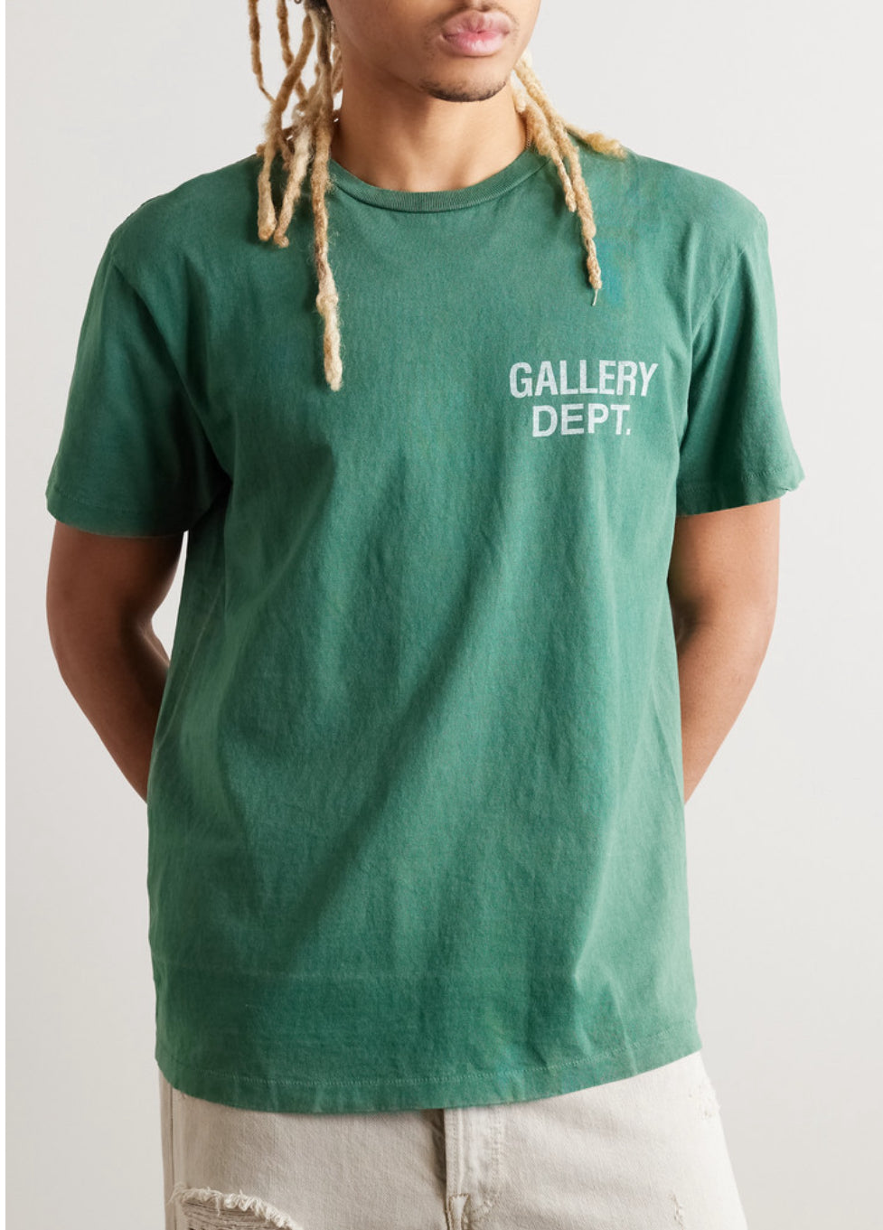 GALLERY DEPT. Vintage Logo-Print Cotton-Jersey T-Shirt - GREEN